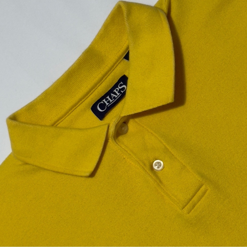 Chaps Men's‎ Deep Yellow Polo Shirt Excellent